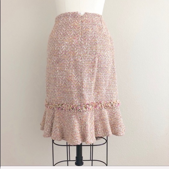 Dana Buchman Raw Edge Peplum Tweed Skirt - Picture 3 of 4